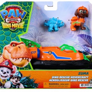 PATRULA CATELUSILOR FILMUL CU DINOZAURI SET DINO VEHICUL HOVERCRAFT CU FIGURINA ZUMA SI ACCESORII 15CM