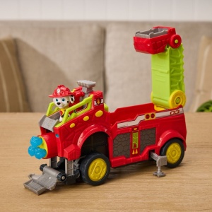 PATRULA CATELUSILOR FILMUL CU DINOZAURI SET VEHICUL DINO DE POMPIERI CU FIGURINA MARSHALL SI ACCESORII - Img 8