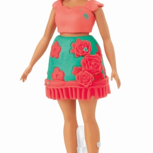 PLAY DOH BARBIE SET PLASTELINA CREATII VESTIMENTARE CU FLORI SI FRANJURI COWBOY - Img 8