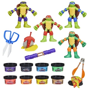 PLAY DOH POVESTIRI CU TESTOASE NINJA ADOLESCENTE MUTANTE SET PLASTELINA CREATII COWABUNGA - Img 2