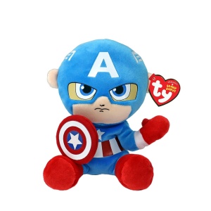 PLUS TY 15CM BEANIE BABIES SOFT MARVEL CAPTAIN AMERICA