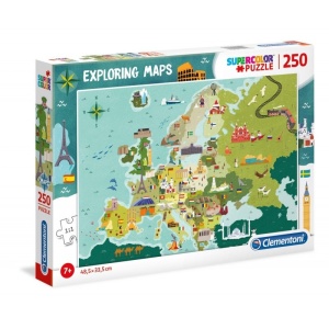 Puzzle clasic Clementoni, Animale din Europa, 250 de piese