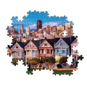 Detaliu piese puzzle Clementoni Case Pictate, calitate premium