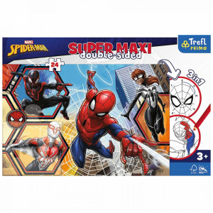 Puzzle cu 2 fete Trefl 24 Maxi, Spiderman in Actiune - Img 3