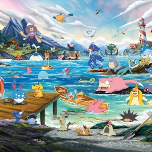 PUZZLE POKEMON VAPOREON SI MAREA CALDA 1000 - Img 2