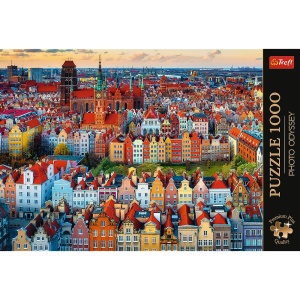 PUZZLE TREFL 1000 PREMIUM PLUS PHOTO ODYSSEY VEDERE A ORASULUI GDANSK POLONIA - Img 3