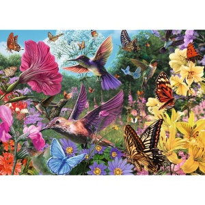 PUZZLE TREFL 1000 PREMIUM PLUS TEA TIME GRADINA CU COLIBRI - Img 2