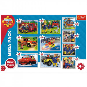Puzzle Trefl 10in1- Echipa Pompierului Sam - Img 2