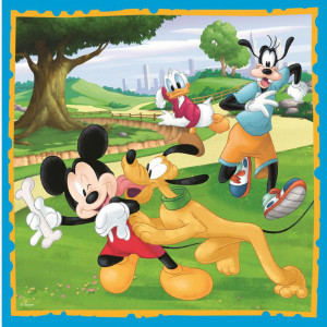 Puzzle Trefl 3 in 1, Mickey Mouse si prietenii, 106 piese - Img 2