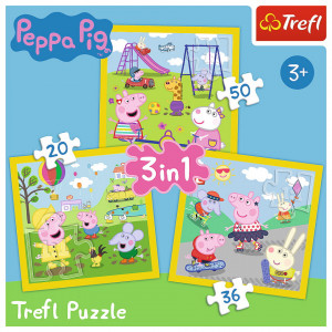 Puzzle Trefl 3in1 Peppa Pig - O Zi Aniversara - Img 5