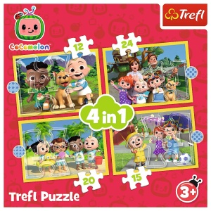 PUZZLE TREFL 4IN1 COCOMELON PREZENTAREA FAMILIEI - Img 6