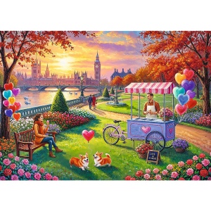 PUZZLE TREFL 500 PREMIUM PLUS LOVE STORY LONDRA ROMANTICA - Img 2