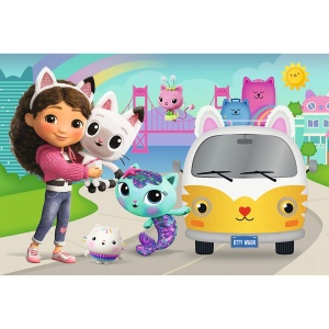 PUZZLE TREFL 60 GABBYS DOLLHOUSE CASA PISICII LUI GABBY - Img 2