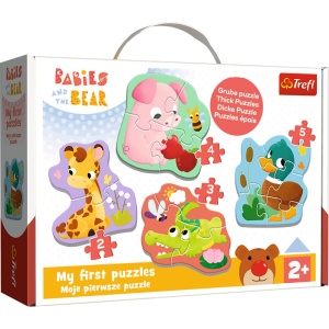 PUZZLE TREFL BABY CLASIC PUII DE ANIMALE 14 PIESE