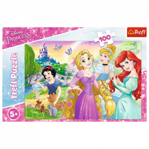 Puzzle Trefl Disney Princess, Visul de a fi printesa 100 piese - Img 3