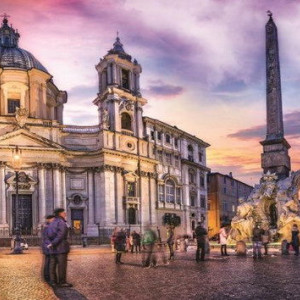 Puzzle Trefl, Panorama Piata Navona din Roma, 500 piese - Img 2