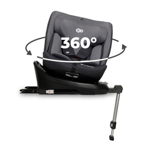SCAUN AUTO I-SIZE, 40-150 CM, KINDERKRAFT I-360, GREY - Img 8
