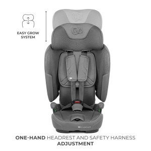 SCAUN AUTO KINDERKRAFT FIX2GO 76-150 CM, GREY - Img 9