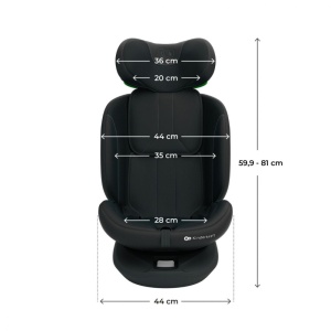 SCAUN AUTO KINDERKRAFT I-GROW 2 I-SIZE 40-150 CM, BLACK - Img 10