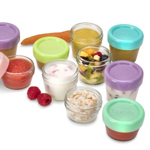 SET 12 RECIPIENT STICLA PENTRU HRANA BEBE, MELII, 6*59 ML + 6*118 ML - Img 2