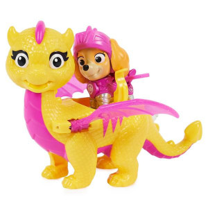 Set 2 Figurine Paw Patrol Rescue Knights - Skye si Dragonul Scorch - Img 2