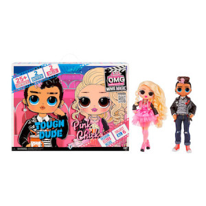 Set 2 papusi L.O.L. SURPRISE! O.M.G. Movie Magic - Tough Dude& Pink Chick - Img 8