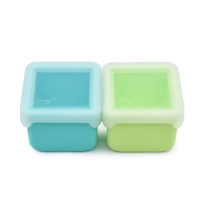 SET 2 RECIPIENTE SILICON, MELII, BLUE LIME - Img 2