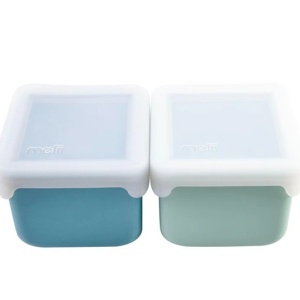 SET 2 RECIPIENTE SILICON, MELII, BLUE MINT - Img 2