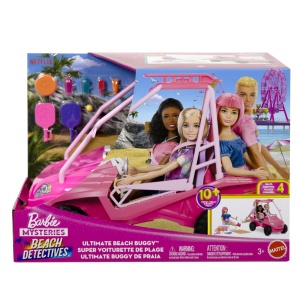 Set de Joaca Barbie Estate, Detectivi pe Plaja cu Masinuta Buggy si Accesorii
