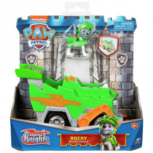 Set Figurina cu Vehicul Transformabil Paw Patrol - Rescue Knights Rocky - Img 2