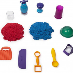 Set Kinetic Sand - Sandtastic, albastru si rosu, 907g - Img 2