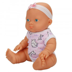 Set Papusa Bebelus Ada cu accesorii, Dollz n More, 23 cm, Roz - Img 4