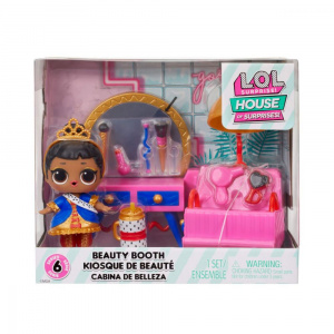 Set papusa LOL Surprise Beauty Booth, Her Majesty cu 8 surprize