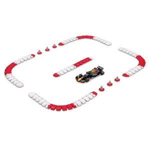 Set Pista Construită cu Mașină de Curse Oracle Red Bull Racing RB20, Telecomandă 2.4GHz, Modulară  - Img 2