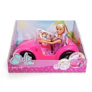 STEFFI LOVE SET PAPUSA STEFFI CU MASINA DE PLAJA 29CM