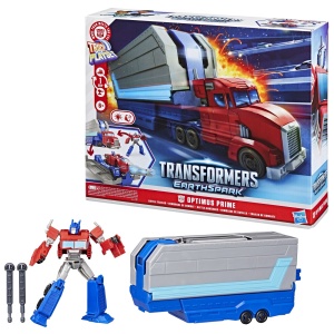 TRANSFORMERS EARTHSPARK CAMION CU REMORCA DE LUPTA OPTIMUS PRIME - Img 2