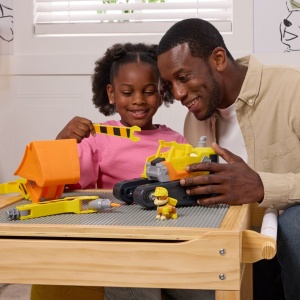 Vehicul tematic pentru copii Paw Patrol, Rubble si Buldozer Multifunctional 2in1 - Img 6