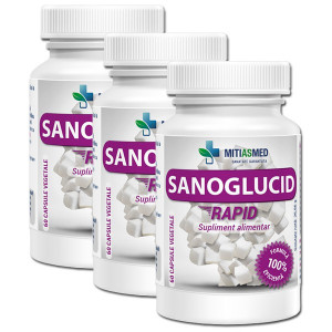 SANOGLUCID RAPID - Pachet pentru 3 luni