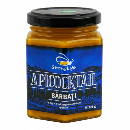 ApiCocktail® Barbati - 225g mix apicol pentru imunitate cu miere, polen, propolis, apilarnil by Dr. Ing. Cornelia Dostetan Abalaru apicultor