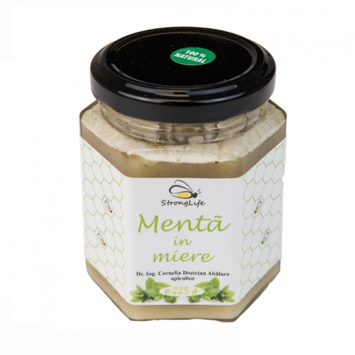 Menta in miere - 225g by Dr. Ing. Cornelia Dostetan Abalaru apicultor