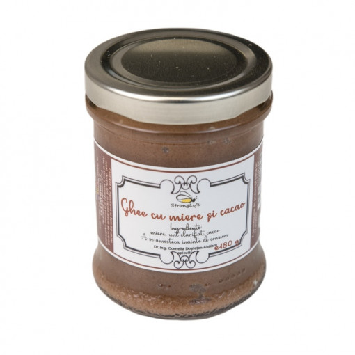 Unt purificat - Ghee cu Miere si Cacao - 180g by Dr. Ing. Cornelia Dostetan Abalaru apicultor