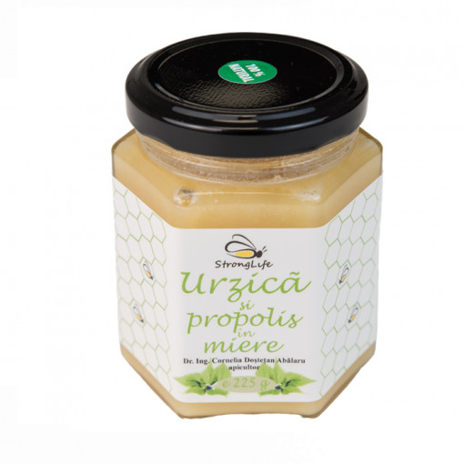 Urzica si propolis in miere - 225g by Dr. Ing. Cornelia Dostetan Abalaru apicultor