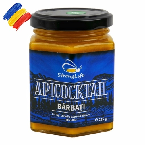 ApiCocktail® Men - 225g Beekeeping Mix for Immunity with Honey, Pollen, Propolis, and Apilarnil by Dr. Cornelia Dostetan Abalaru, Beekeeper
