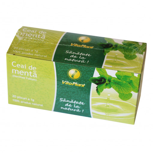 Ceai de menta - VitaPlant, 20 plicuri x 1 gr, 100% natural