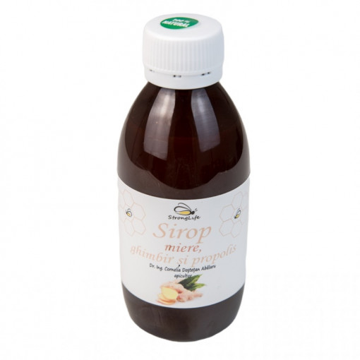 Ginger Syrup with Honey and Propolis - 200ml by Dr. Ing. Cornelia Dostetan Abalaru, Beekeeper