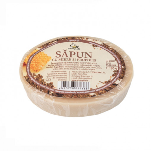 Natural Soap with Honey and Propolis – 80g by Dr. Ing