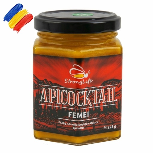 ApiCocktail® Women - 225g Beekeeping Mix for Immunity with Honey, Pollen, Propolis, and Royal Jelly by Dr. Cornelia Dostetan Abalaru, Beekeeper