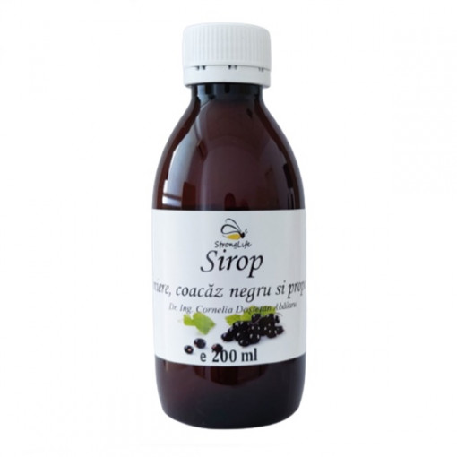Black Currant Syrup with Honey and Propolis - 200ml by Dr. Ing. Cornelia Dostetan Abalaru, Beekeeper
