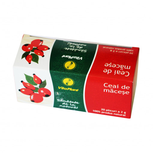 Ceai de macese - VitaPlant, 20 plicuri x 2 gr, 100% natural