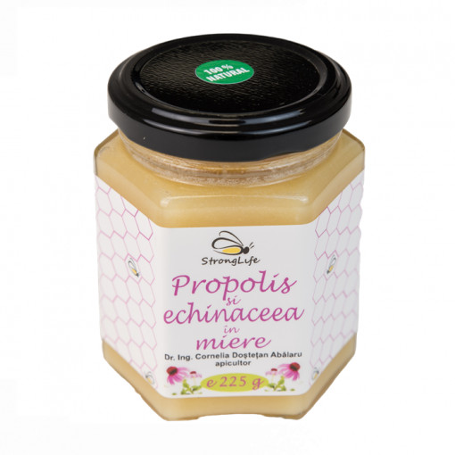 Propolis si echinaceea in miere - 225g by Dr. Ing. Cornelia Dostetan Abalaru apicultor